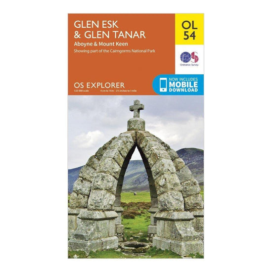 Explorer OL54 Glen Esk & Glen Tanar Map With Digital Version