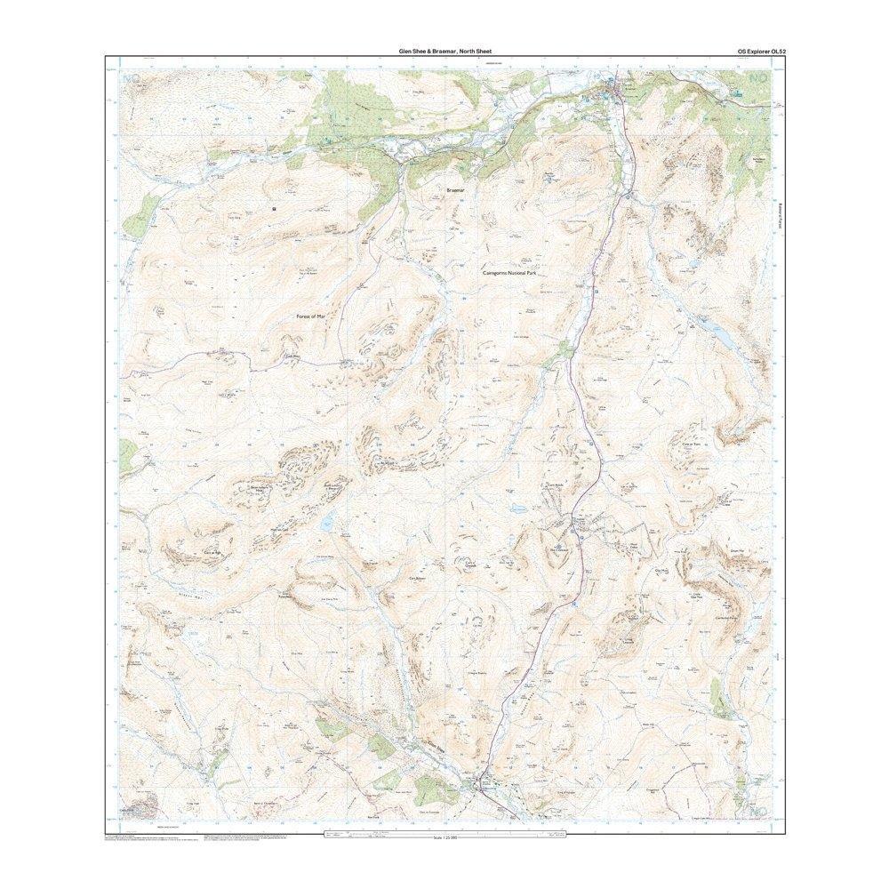 Explorer OL52 Glen Shee & Braemar Map With Digital Version