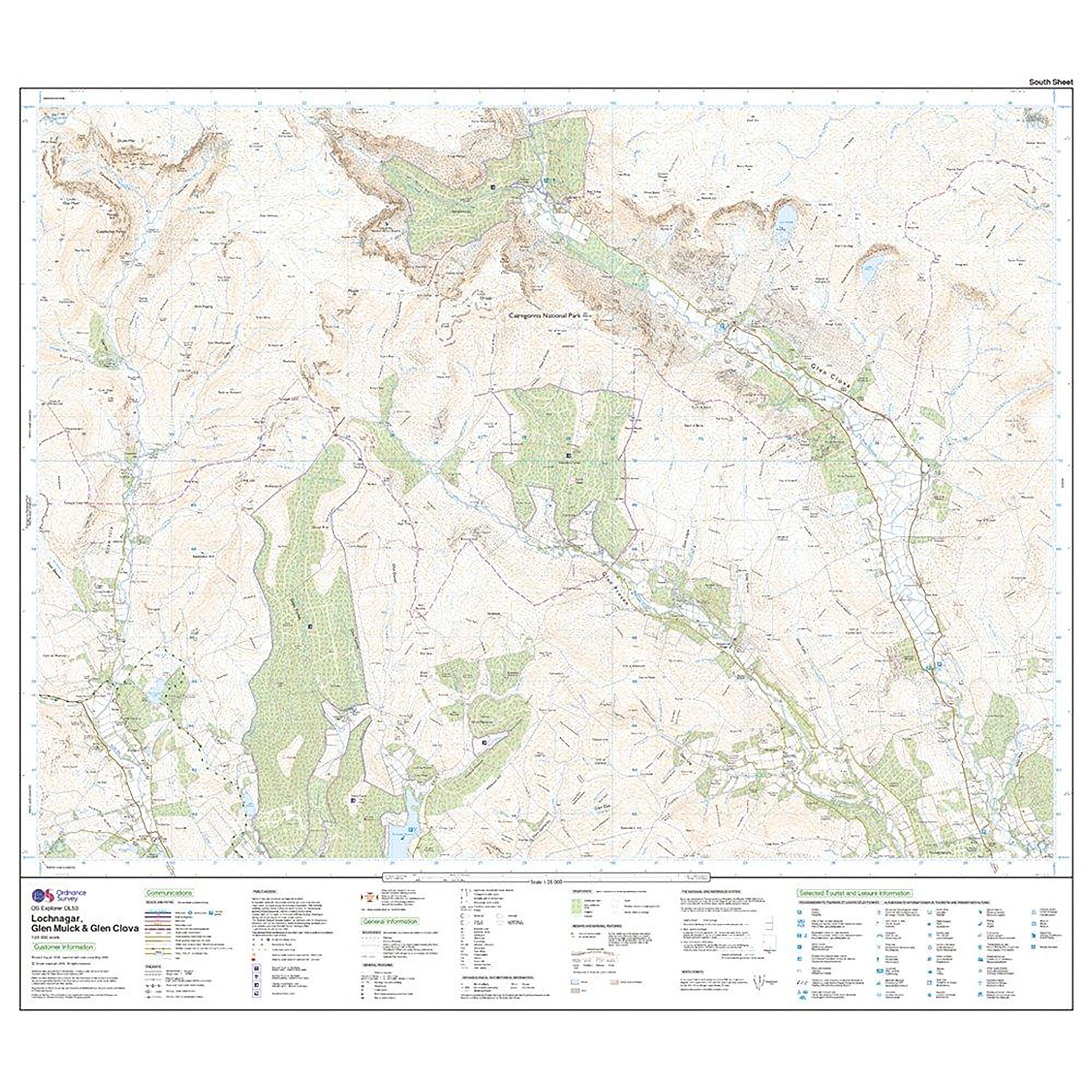 Explorer Active OL53 Lochnagar, Glen Muick & Glen Clova Map With Digital Version