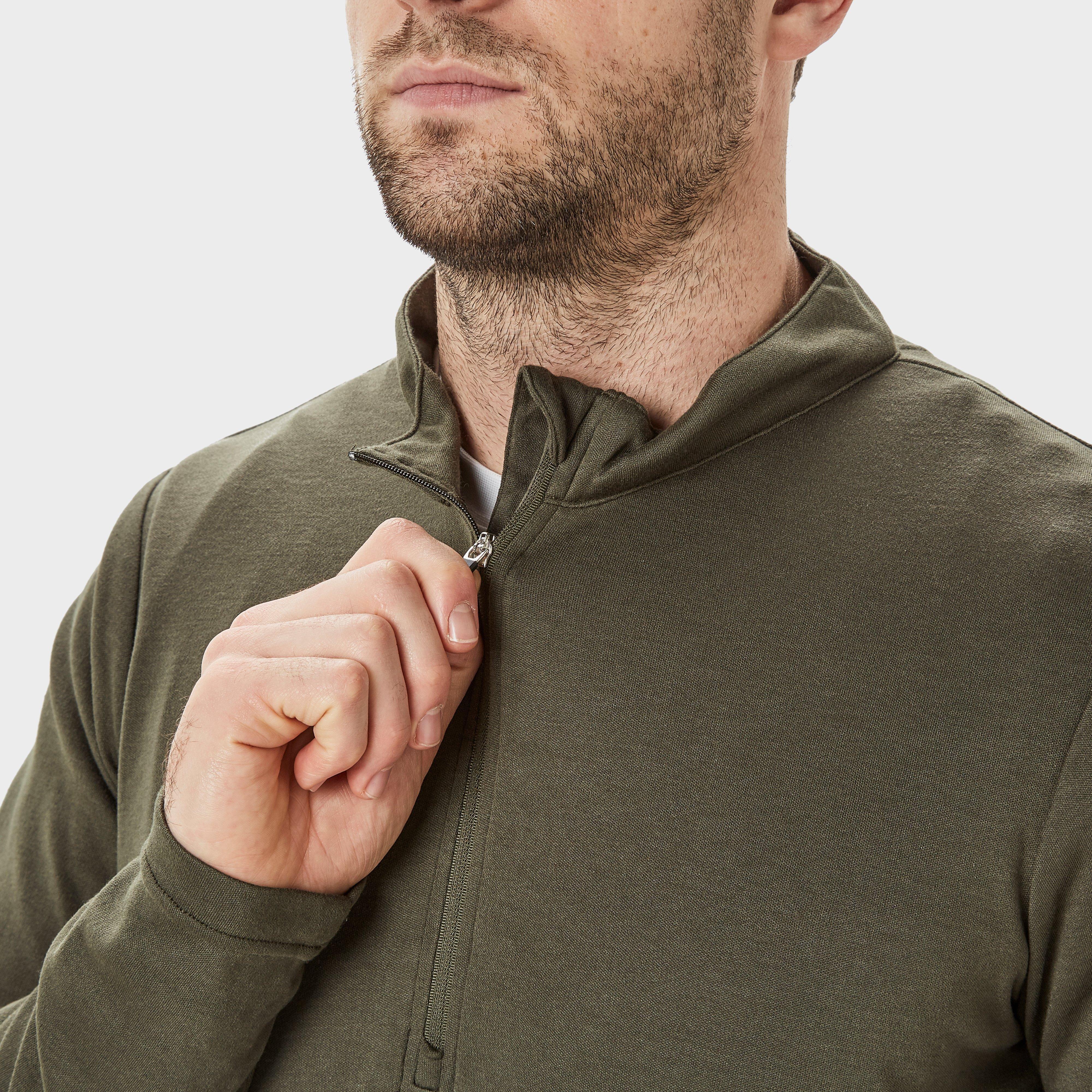 Men's Long Sleeve Zip Neck Thermal T-Shirt