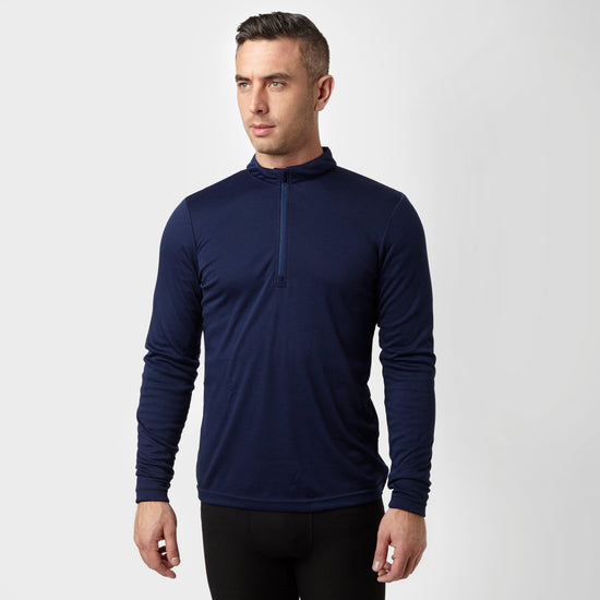 Men's Long Sleeve Zip Neck Thermal T-Shirt