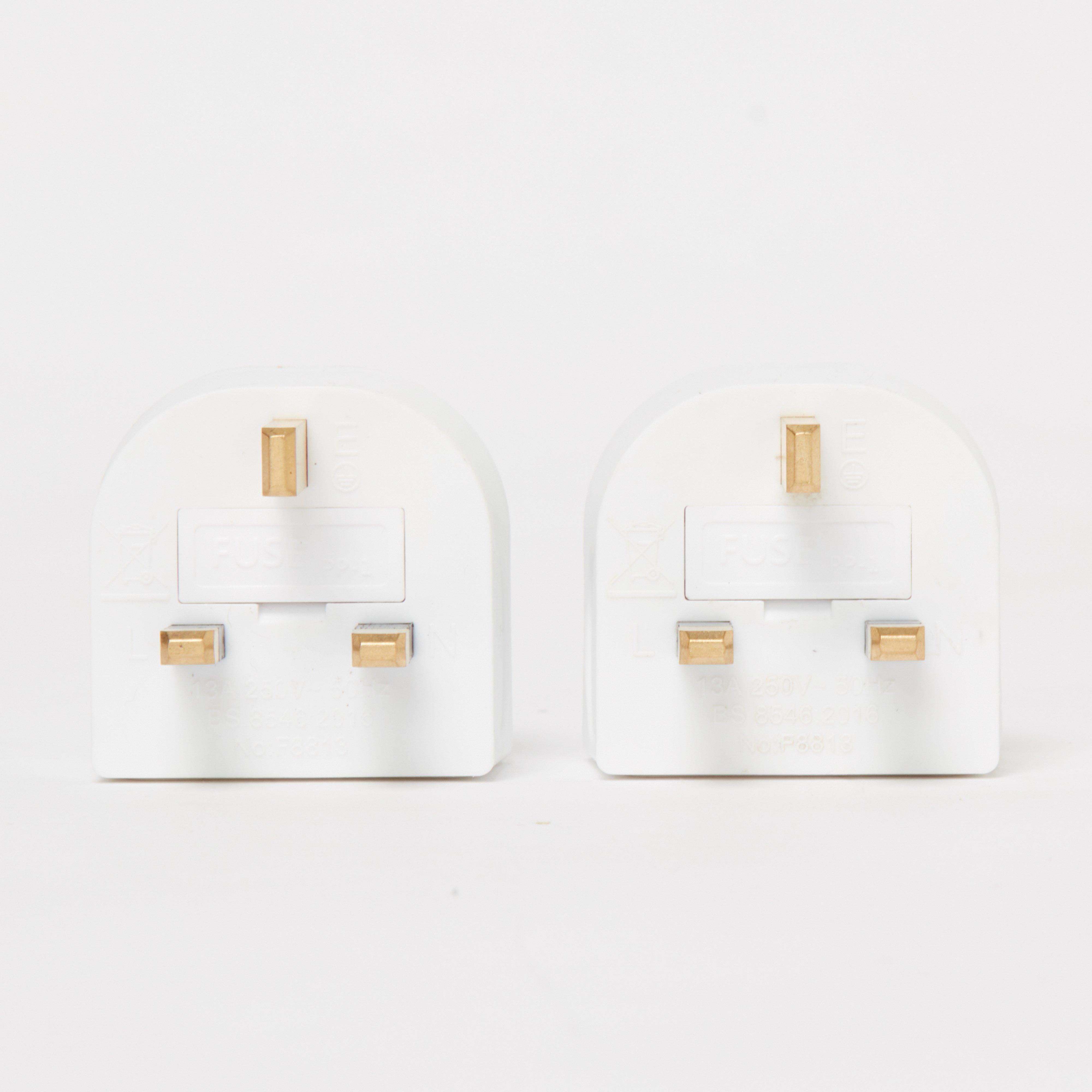 Twin Pack Plug Adaptor EU to UK