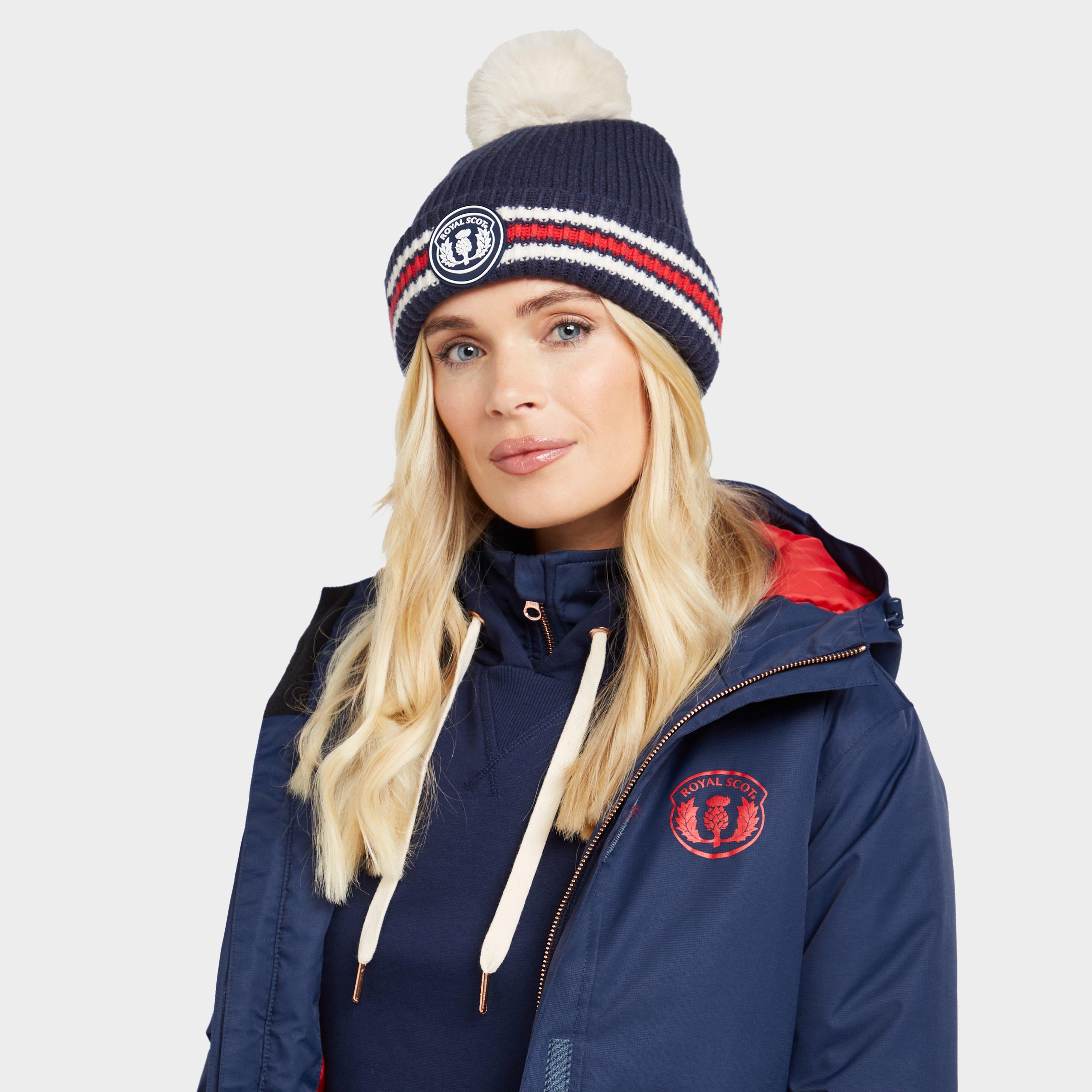 Stripe Bobble Hat Navy