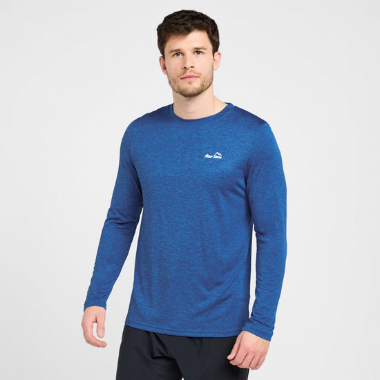 Mens Active Long Sleeve T-Shirt Blue