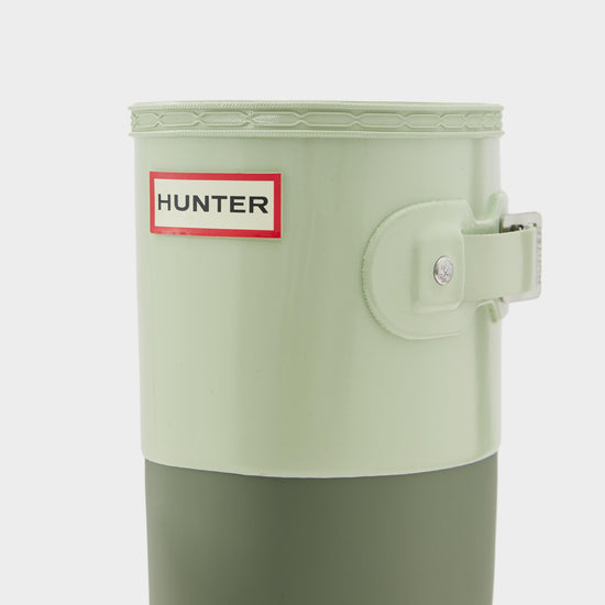 Womens Original Tall Colour Block Wellington Boots Lichen Green/Muffled Green