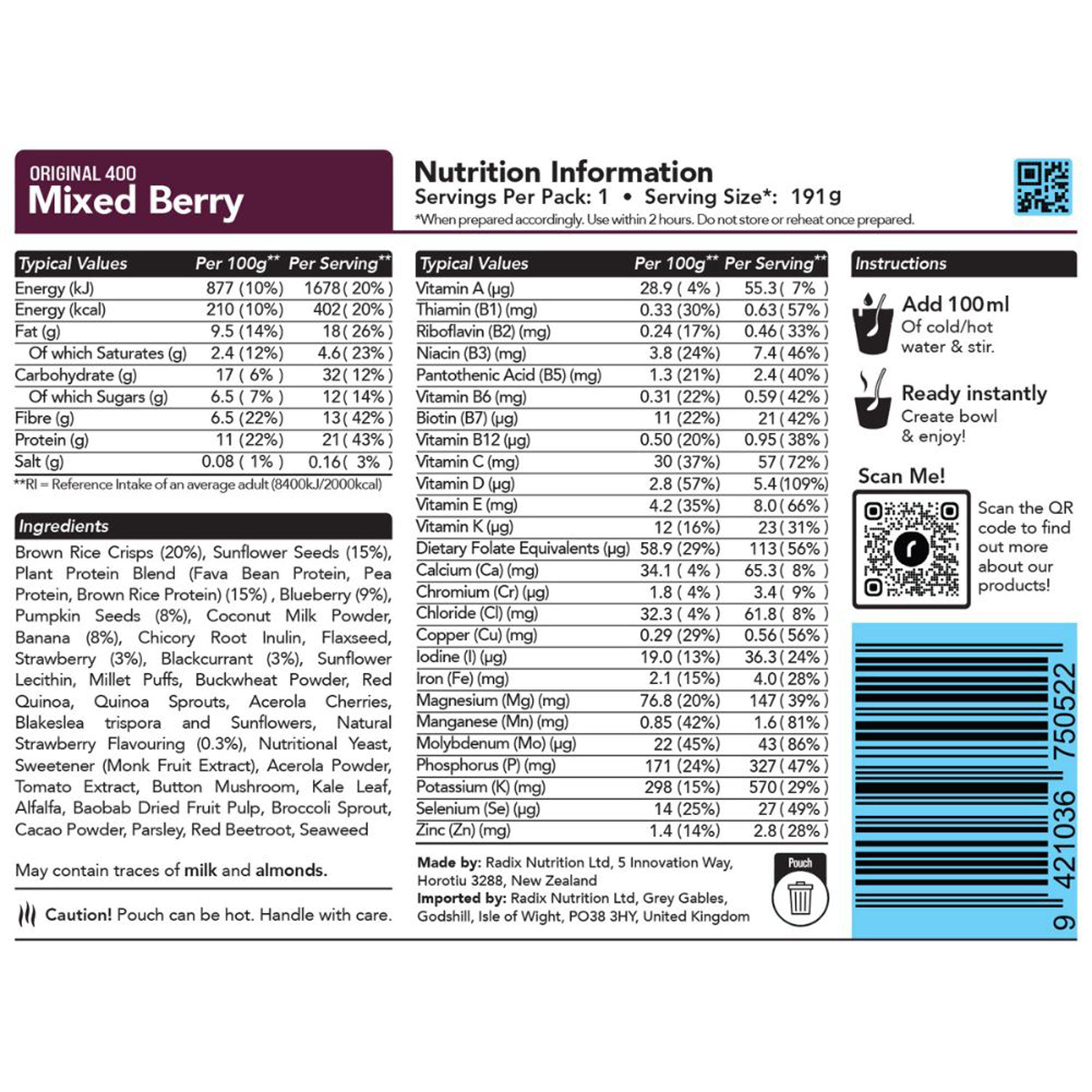 Mixed Berry Breakfast 400