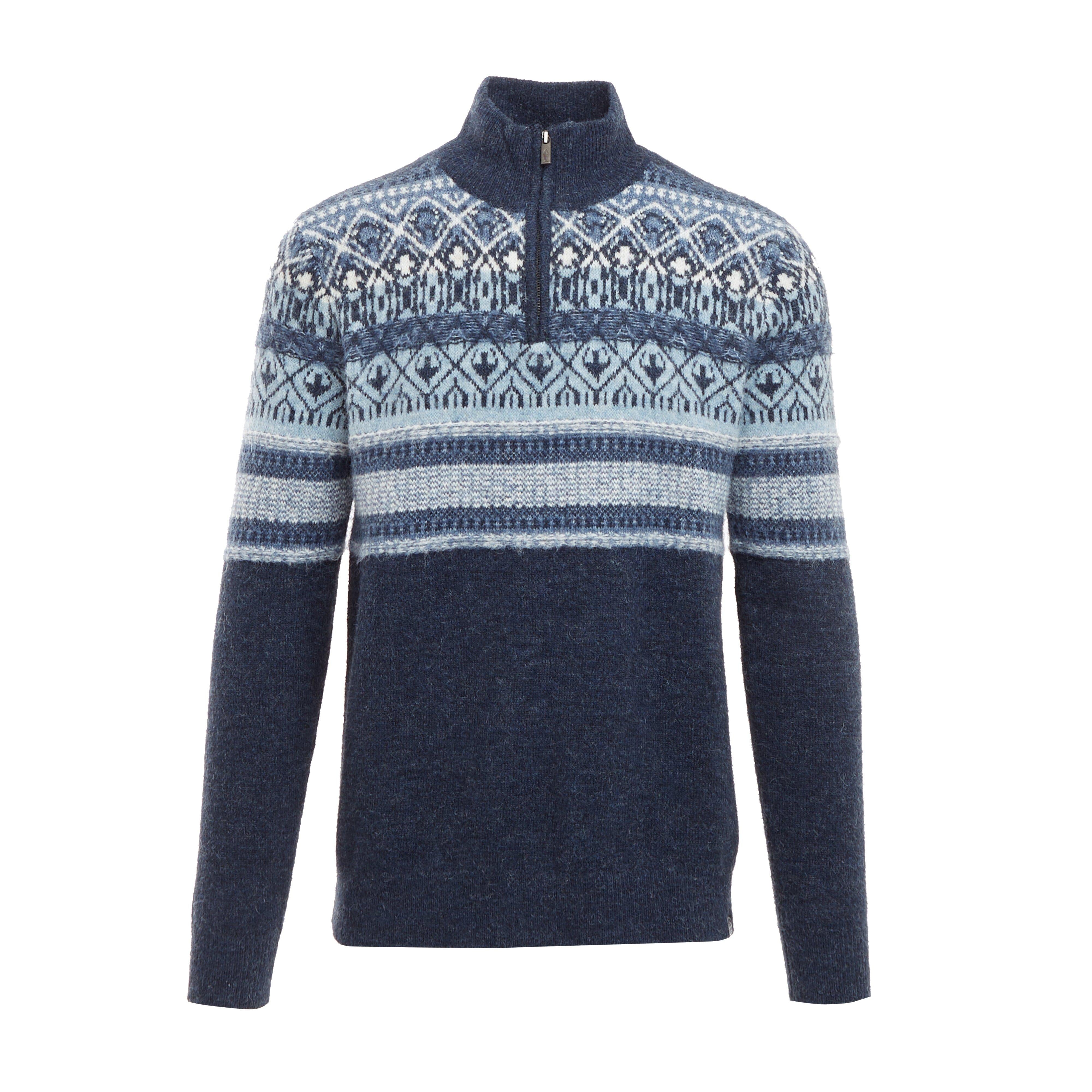 Men’s Yarmouth Fair Isle Half Zip Sweater