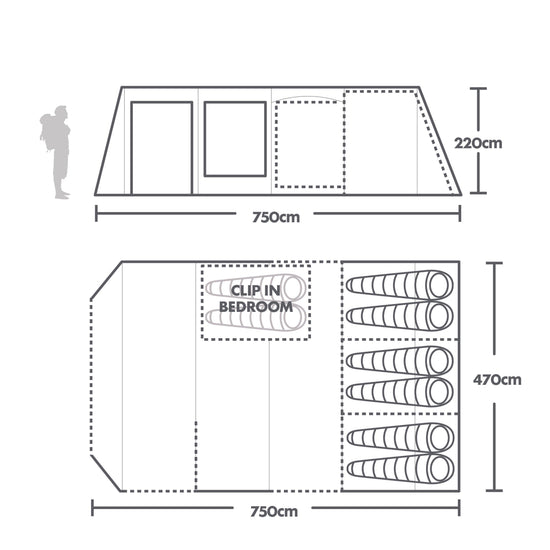 Refurbished Telstar 8 Nightfall Air Tent