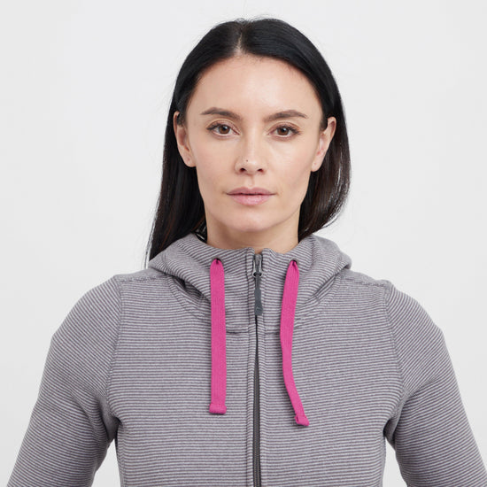 Women's Full Zip Hooded Stretch Fleece