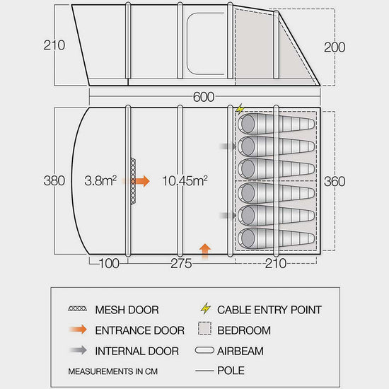 Refurbished Antrim Air 600XL Family Tent