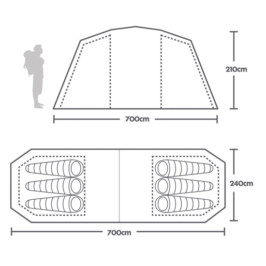Refurbished Zenobia 6 Nightfall Tent