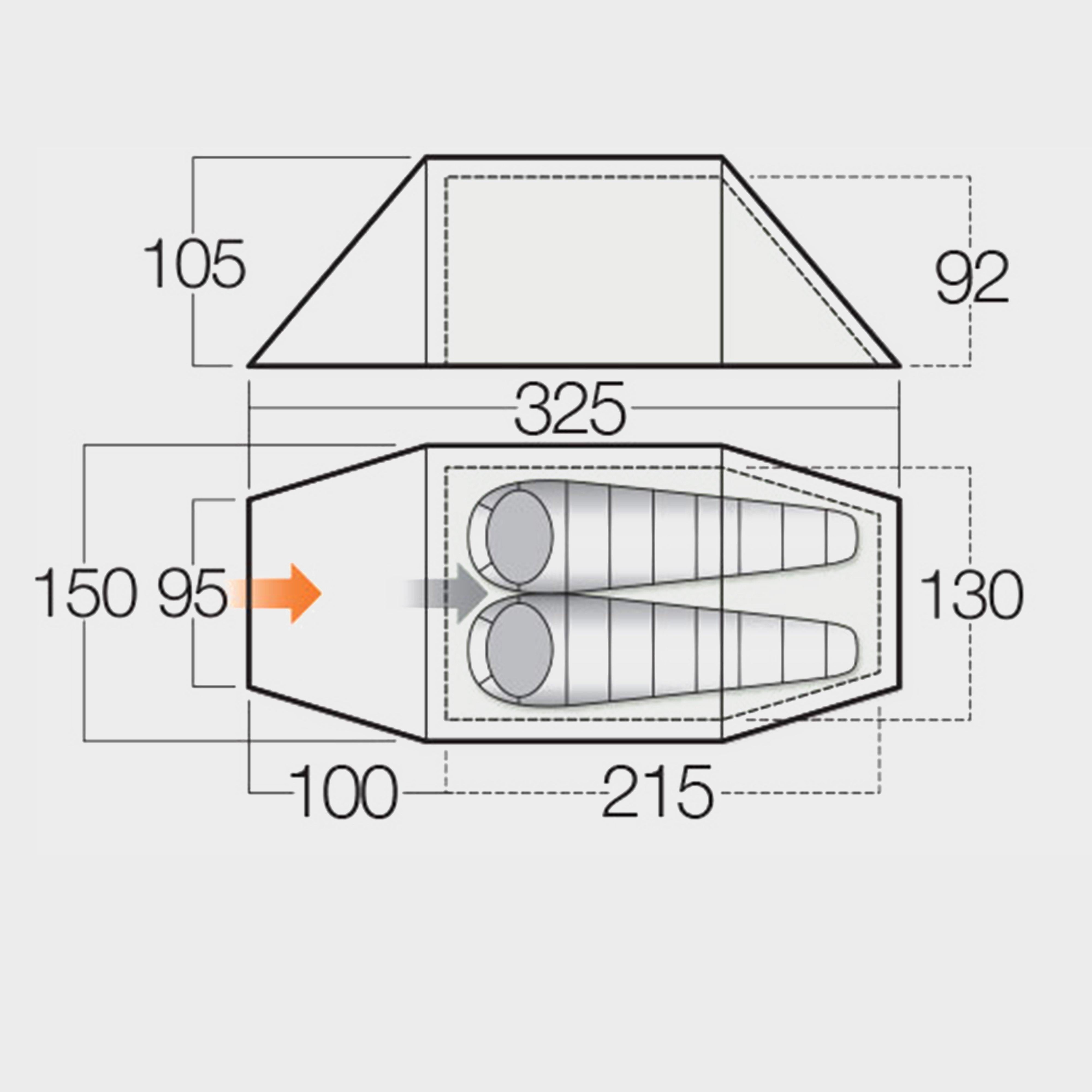 Refurbished Nova 200 Backpacking Tent (green)