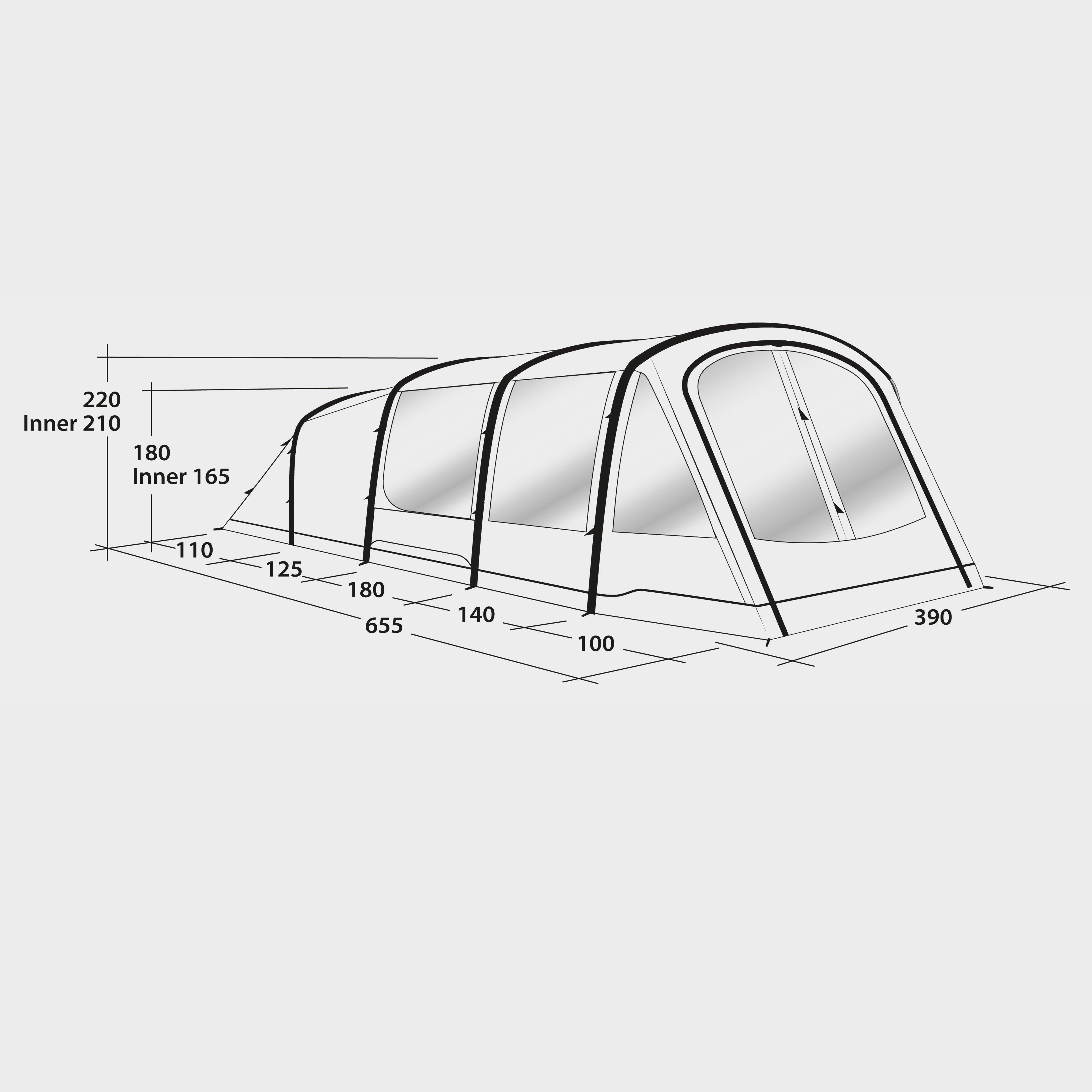 Refurbished Refurbished Glendo 6A Inflatable Family Tent
