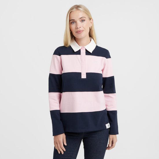 Women's Long Sleeve Stripe Rugby Shirt