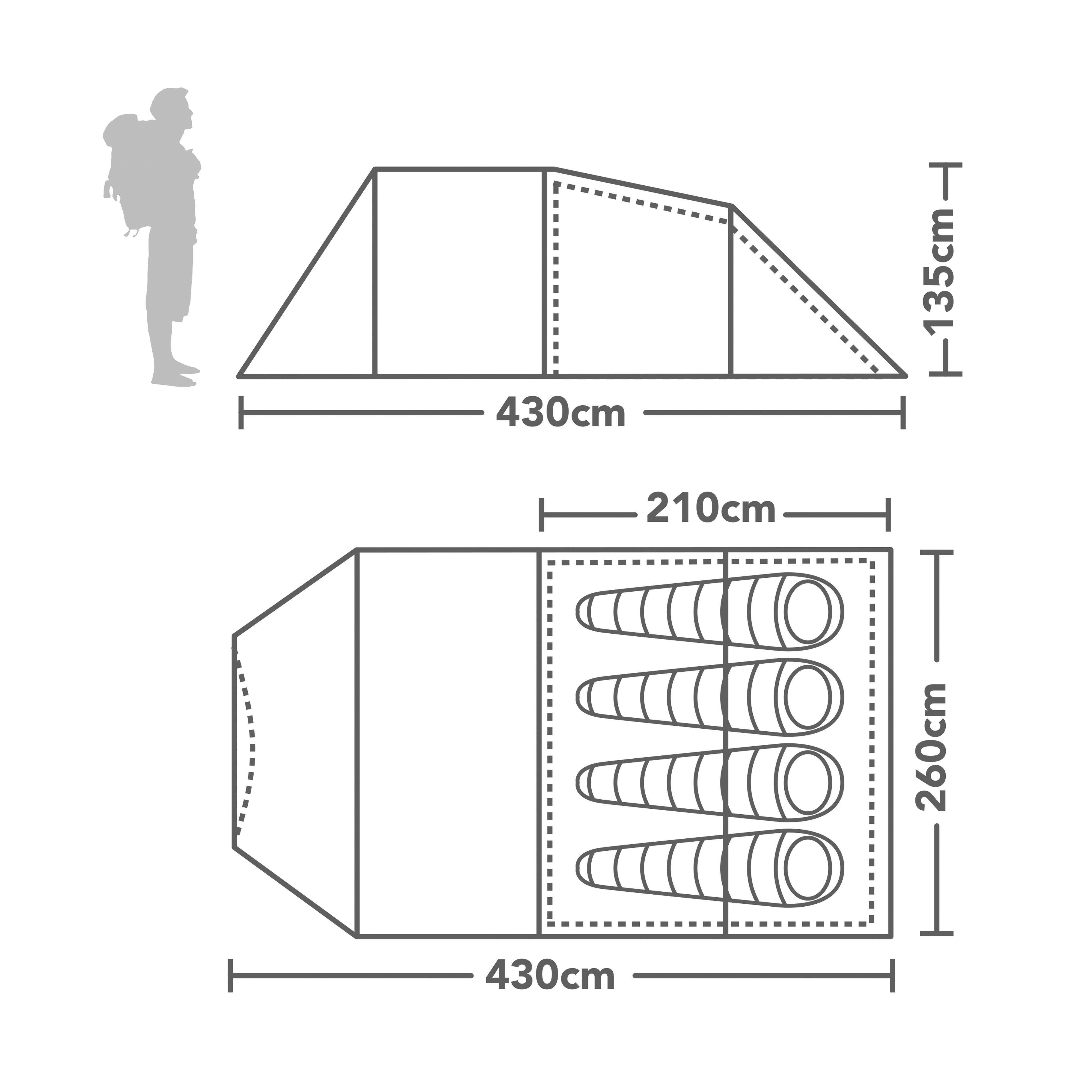 Refurbished Genus 400L Air Tunnel Tent