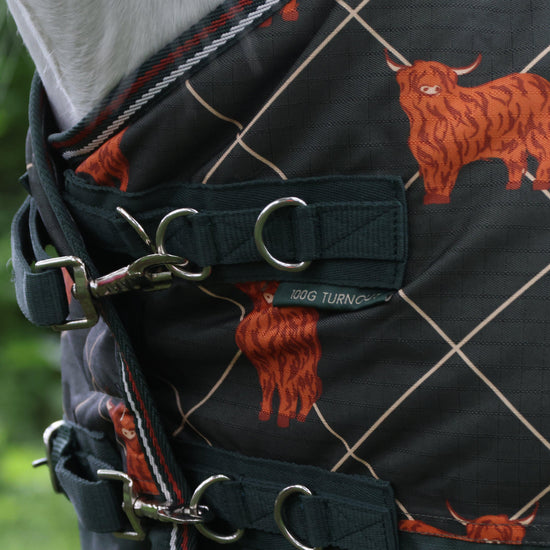 Original 100g Light-Medium Standard Neck Turnout Rug Olive