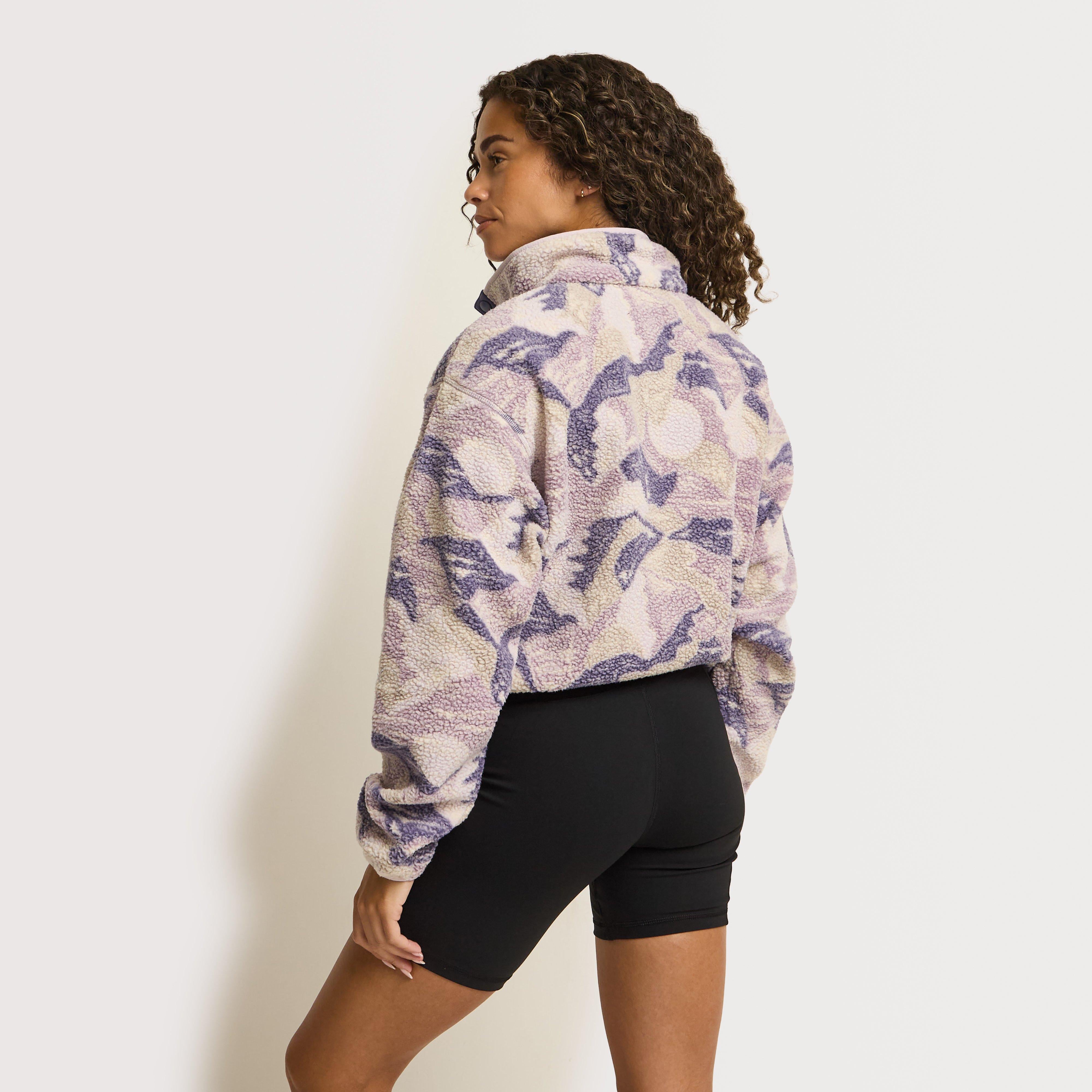 Women's Helvetia II Cropped Sherpa Half Snap Printed Fleece
