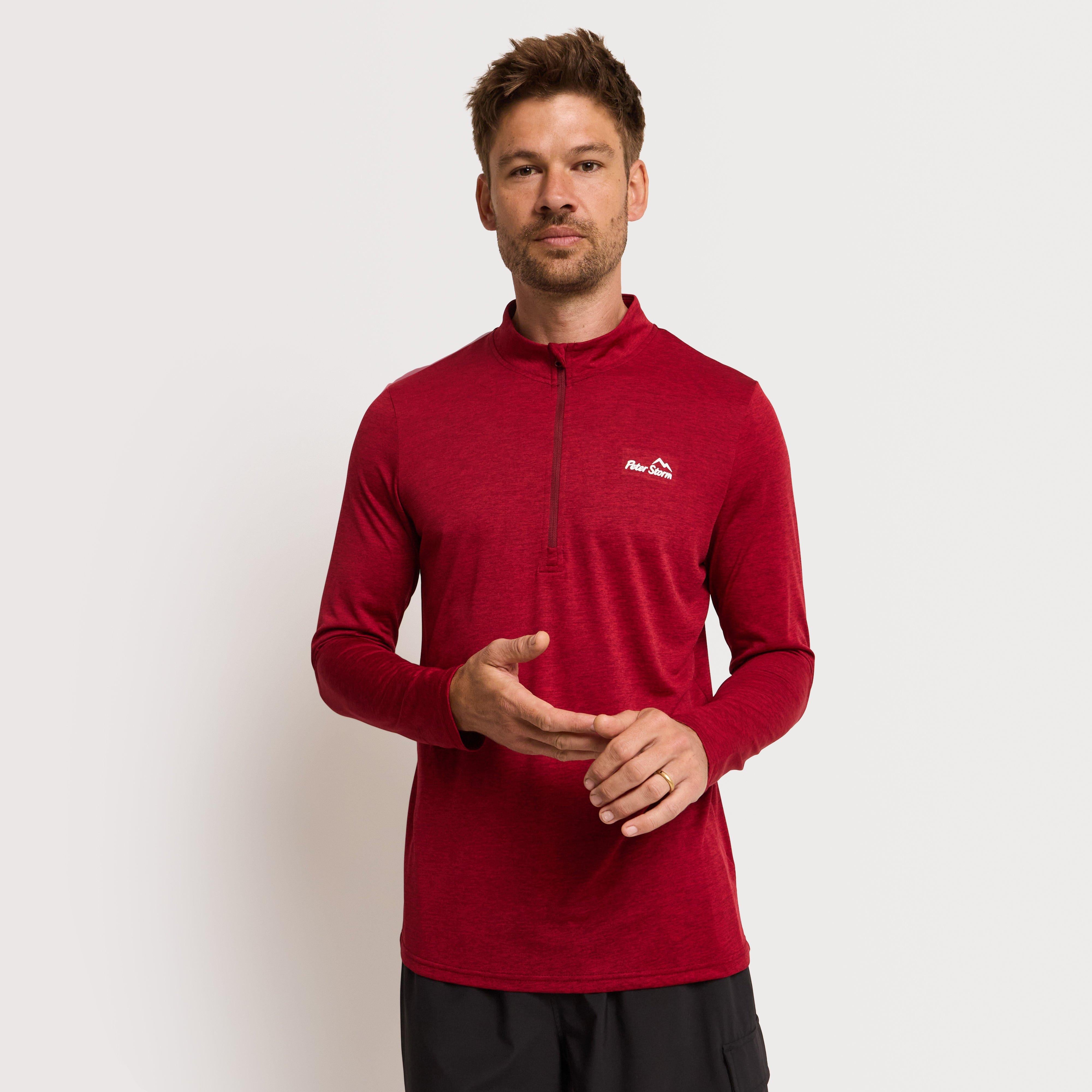 Men's Active Long Sleeve Zip Tee