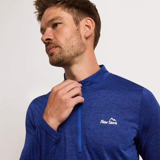 Men's Active Long Sleeve Zip Tee