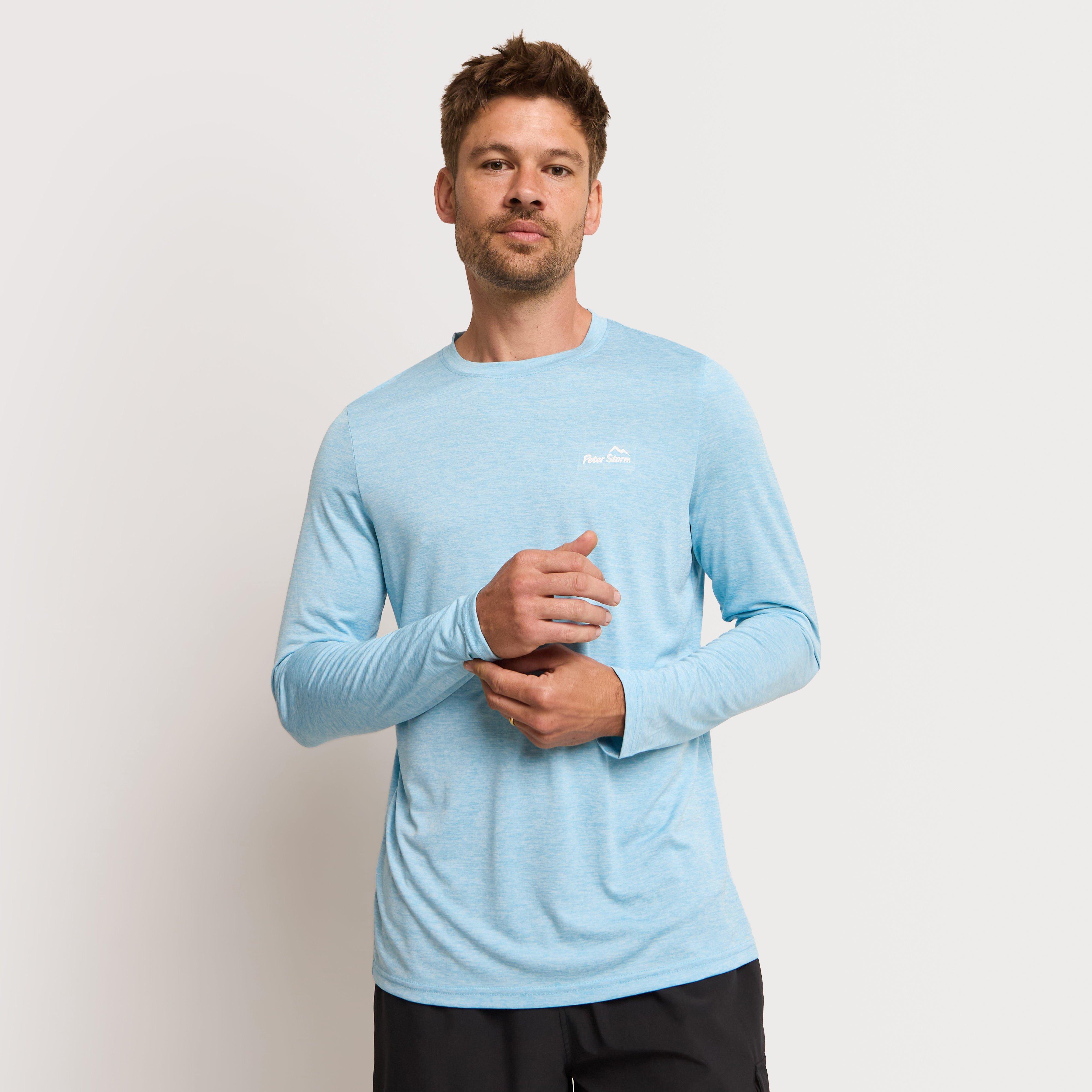 Mens Active Long Sleeve T-Shirt Blue