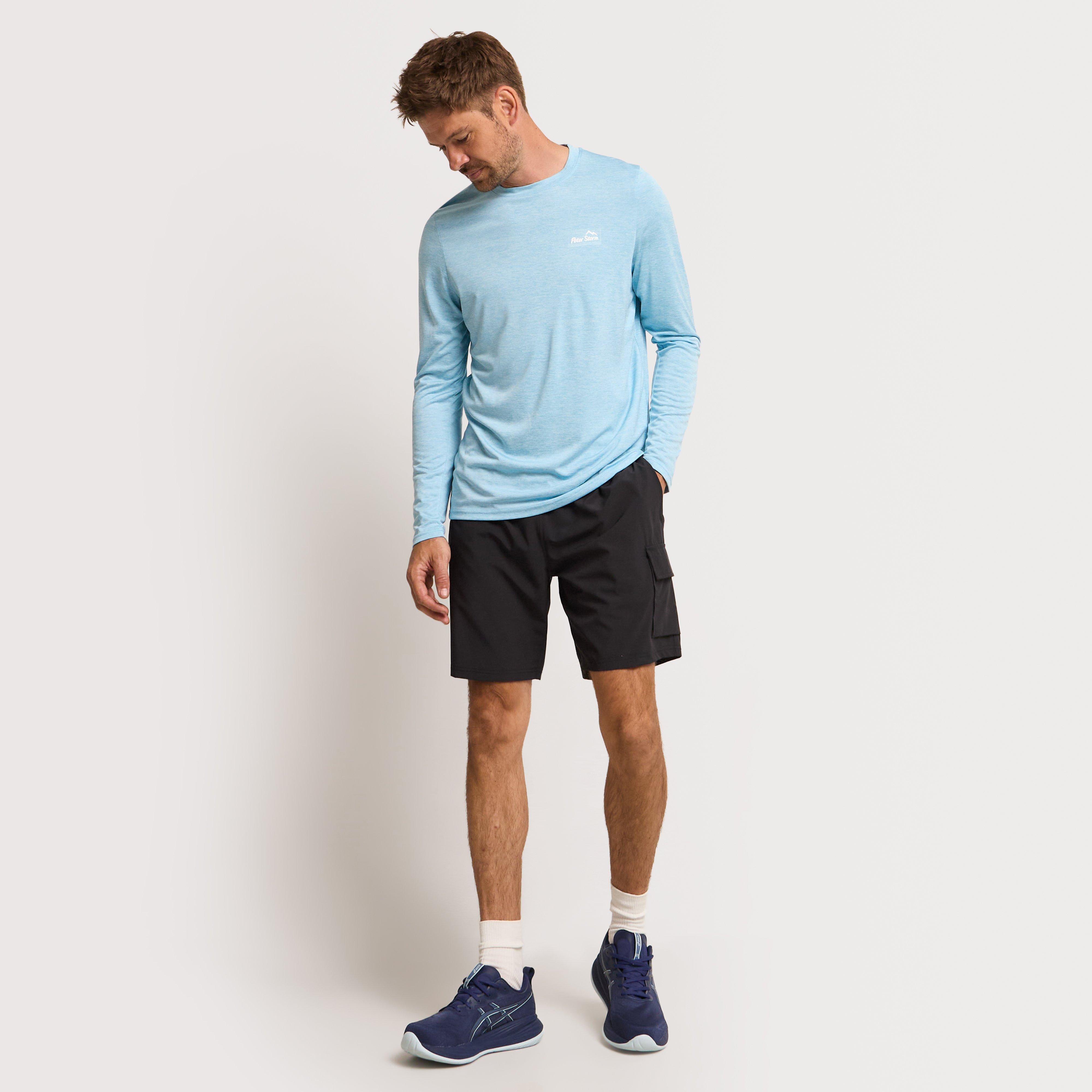 Mens Active Long Sleeve T-Shirt Blue
