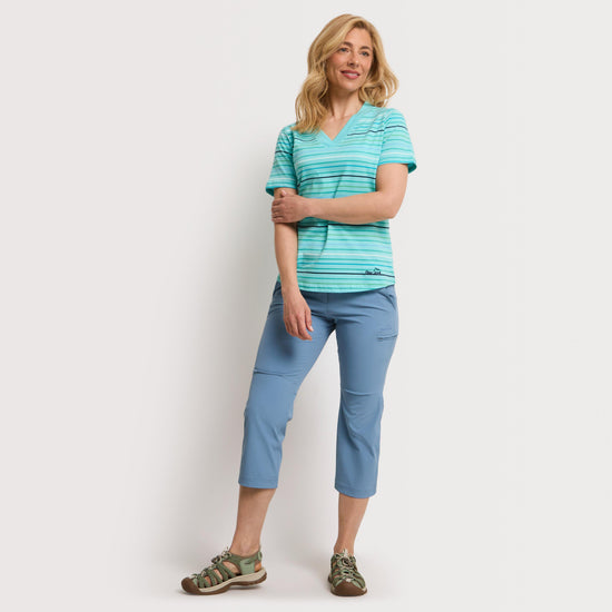 Women's Stripe V-Neck T-Shirt