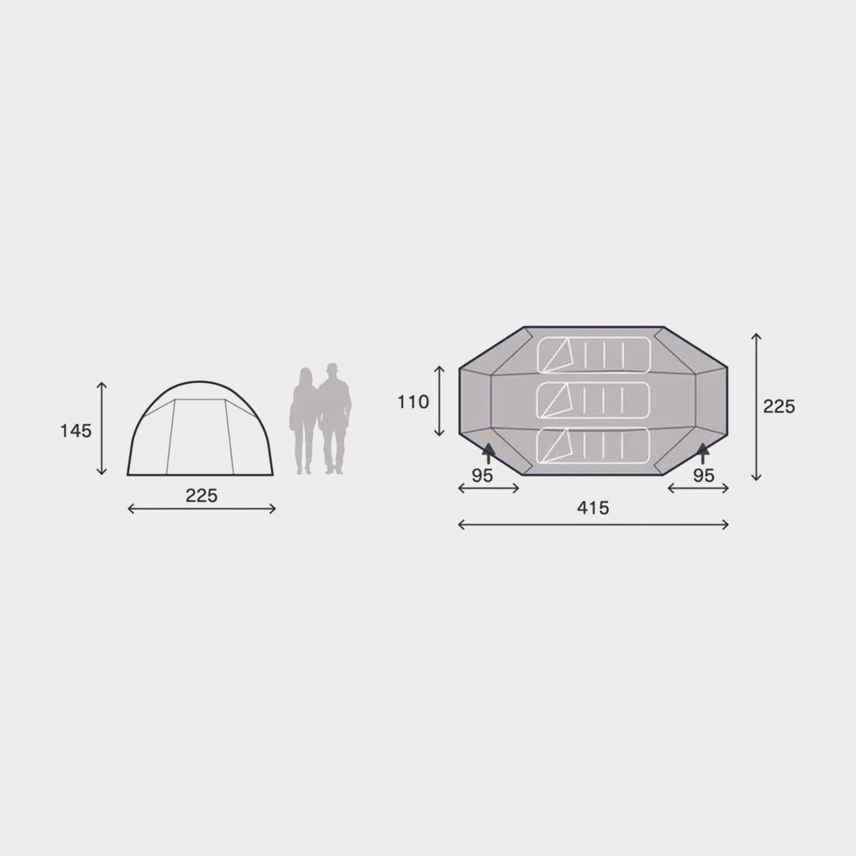 Refurished Mossborn 3 Person Tent