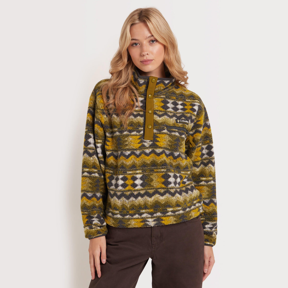 COLUMBIA WMS MIDLAYER-COL W HELVETIA II CRP GRN