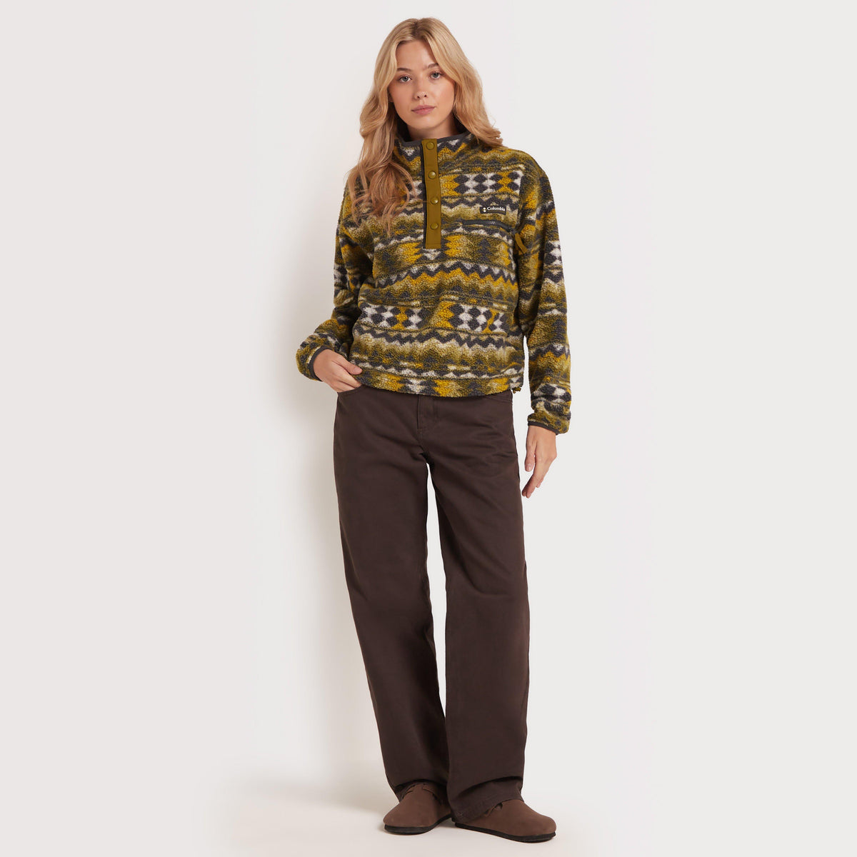 COLUMBIA WMS MIDLAYER-COL W HELVETIA II CRP GRN
