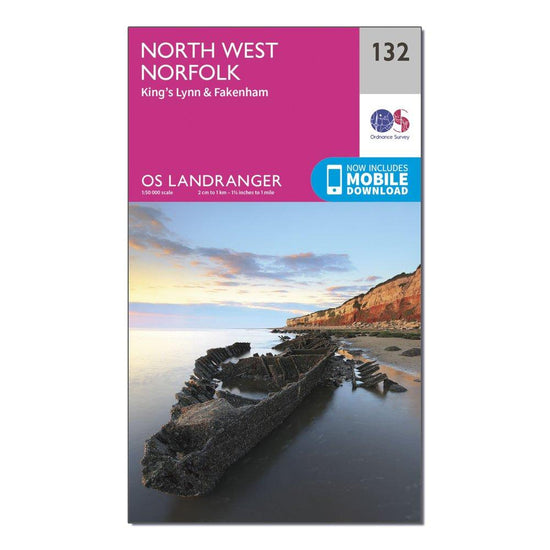 Landranger 132 North West Norfolk, King's Lynn & Fakenham Map With Digital Version