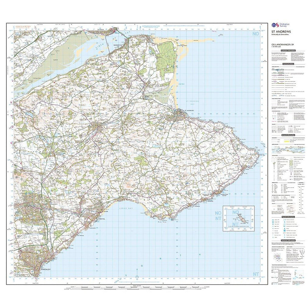 Landranger Active 59 St Andrews, Kirkcaldy & Glenrothes Map With Digital Version