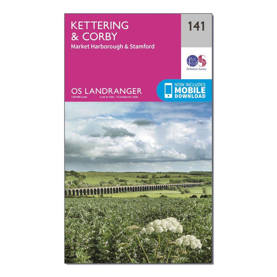 Landranger 141 Kettering & Corby Map With Digital Version