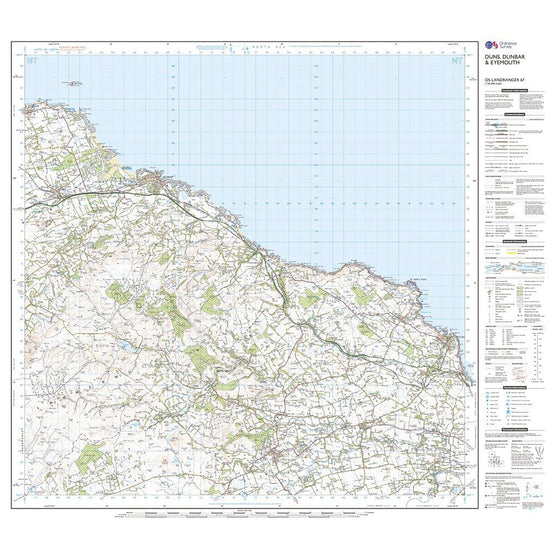 Landranger Active 67 Duns, Dunbar & Eyemouth Map With Digital Version