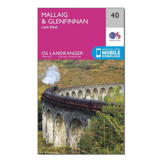 Landranger 40 Mallaig & Glenfinnan, Loch Shiel Map With Digital Version