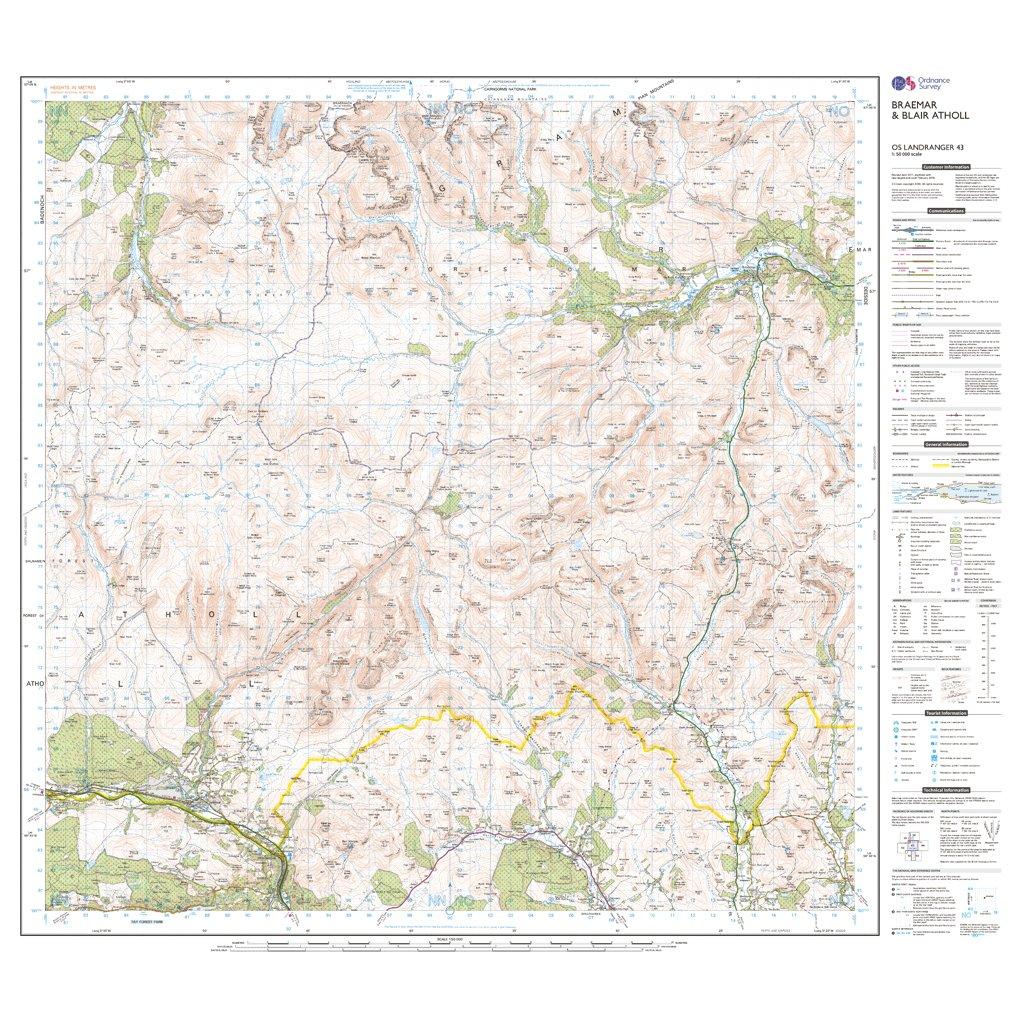 Landranger 43 Braemar & Blair Atholl Map With Digital Version