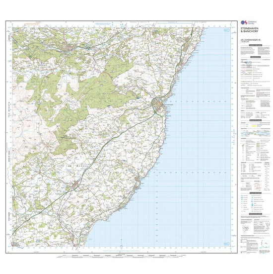 Landranger 45 Stonehaven & Banchory Map With Digital Version