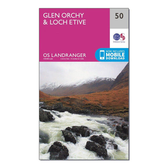 Landranger 50 Glen Orchy & Loch Etive Map With Digital Version