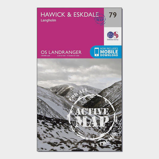 Landranger Active 79 Hawick & Eskdale, Langholm Map With Digital Version