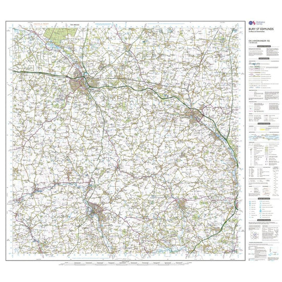 Landranger 155 Bury St Edmunds, Sudbury & Stowmarket Map With Digital Version