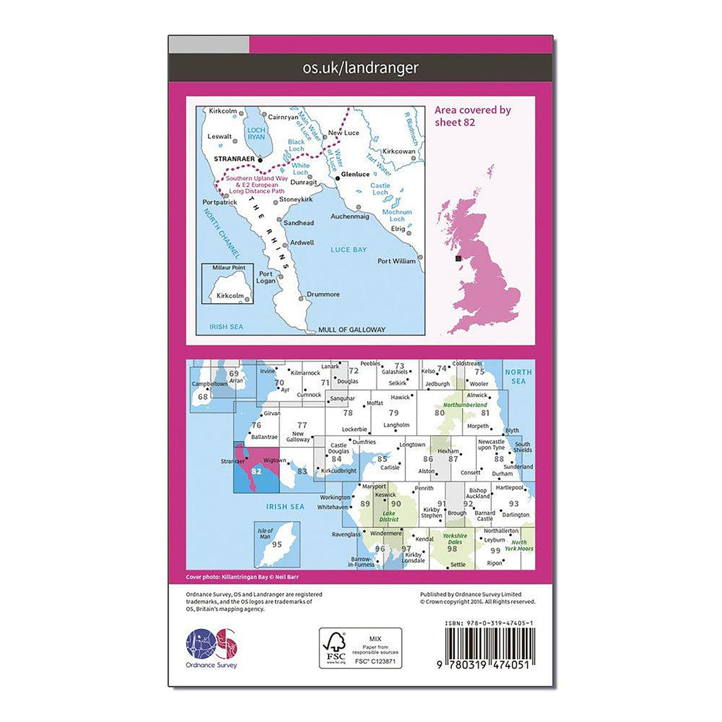 Landranger Active 82 Stranraer & Glenluce Map With Digital Version