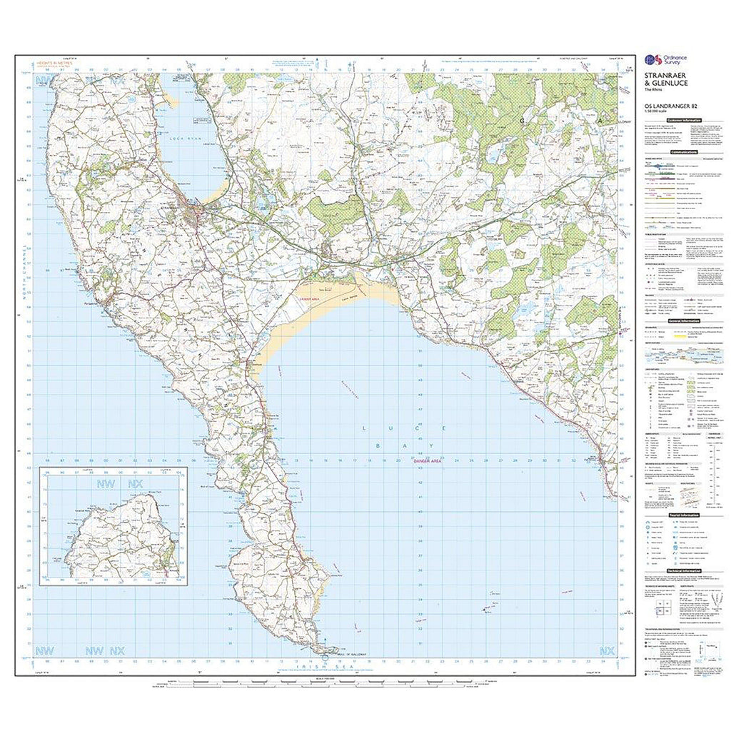 Landranger Active 82 Stranraer & Glenluce Map With Digital Version