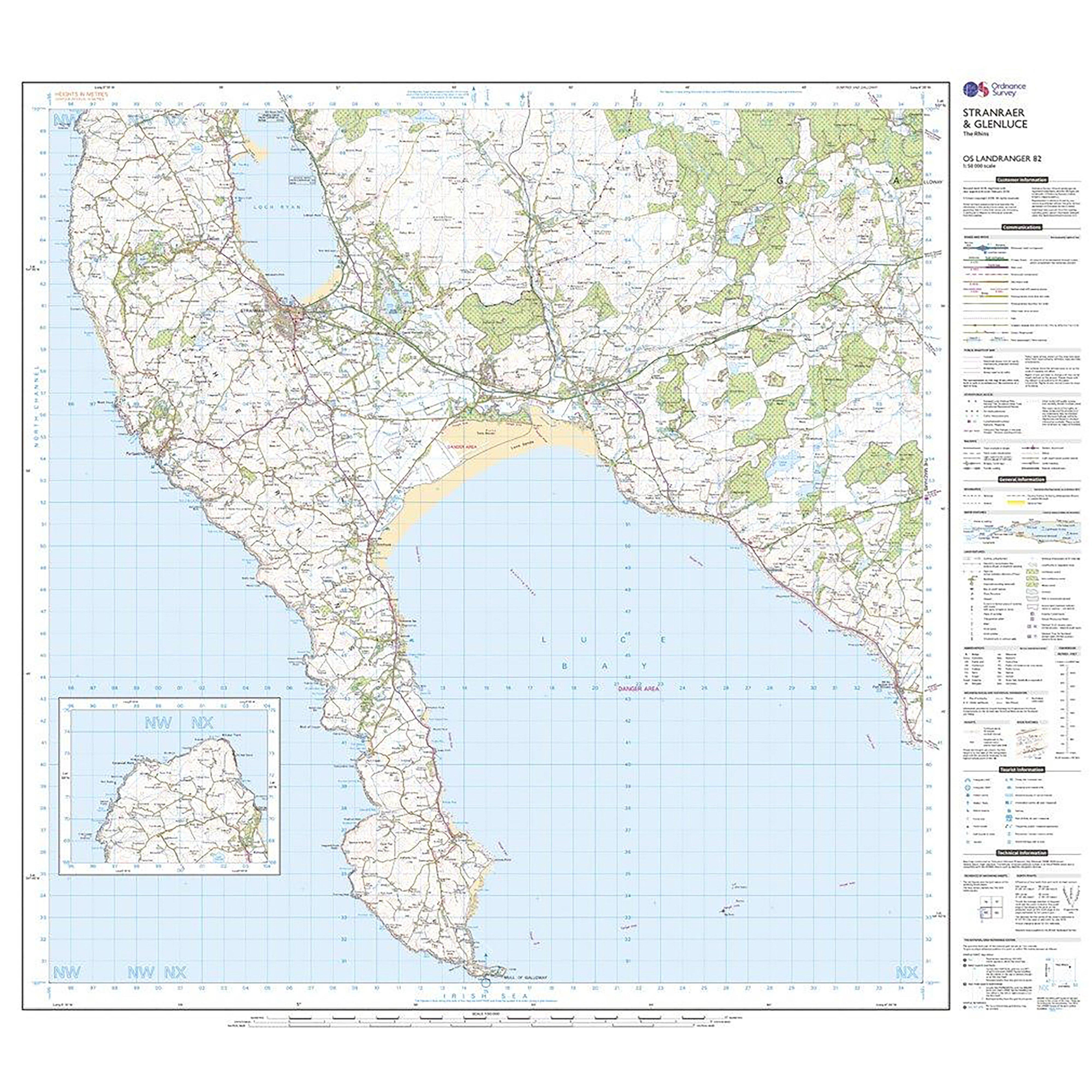 Landranger Active 82 Stranraer & Glenluce Map With Digital Version