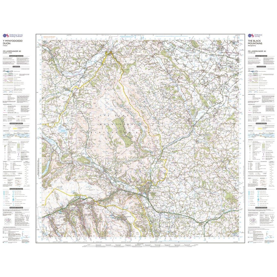 Landranger 161 The Black Mountains Map With Digital Version