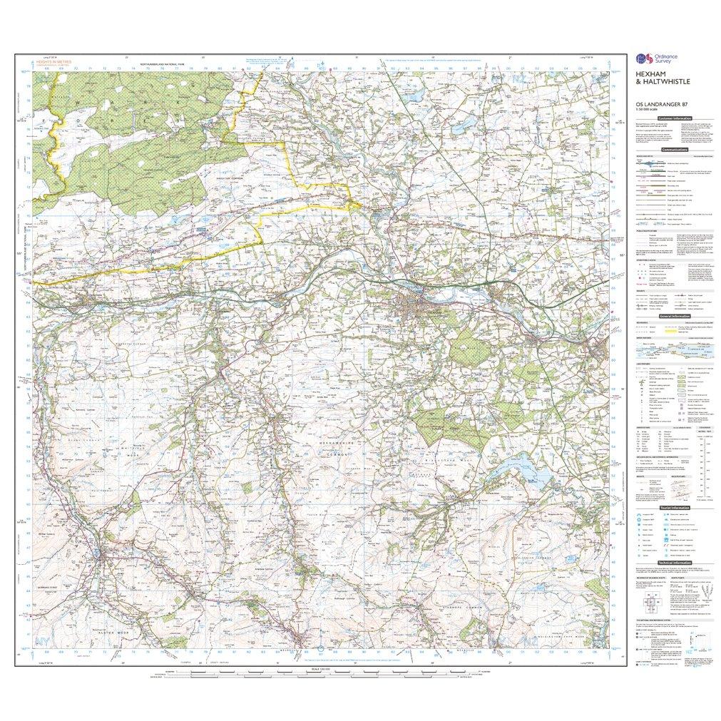 Landranger 87 Hexham & Haltwhistle Map With Digital Version
