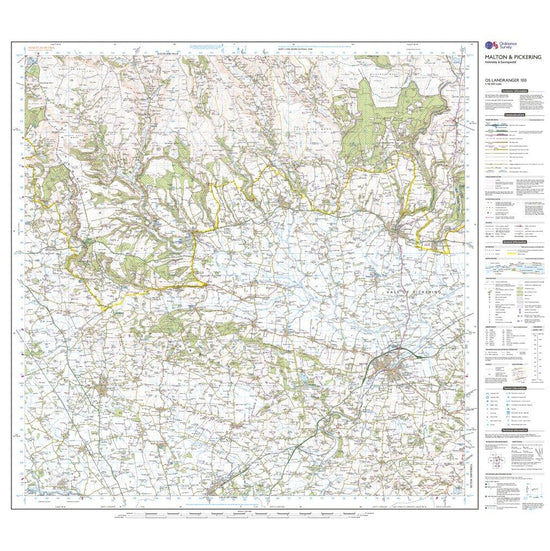 Landranger 100 Malton & Pickering, Helmsley & Easingwold Map With Digital Version