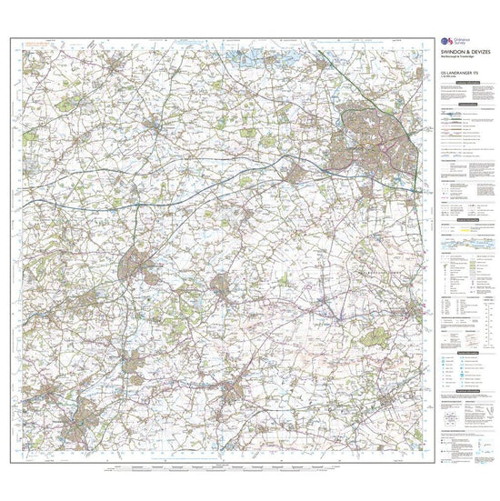 Landranger 173 Swindon & Devizes, Marlborough & Trowbridge Map With Digital Version