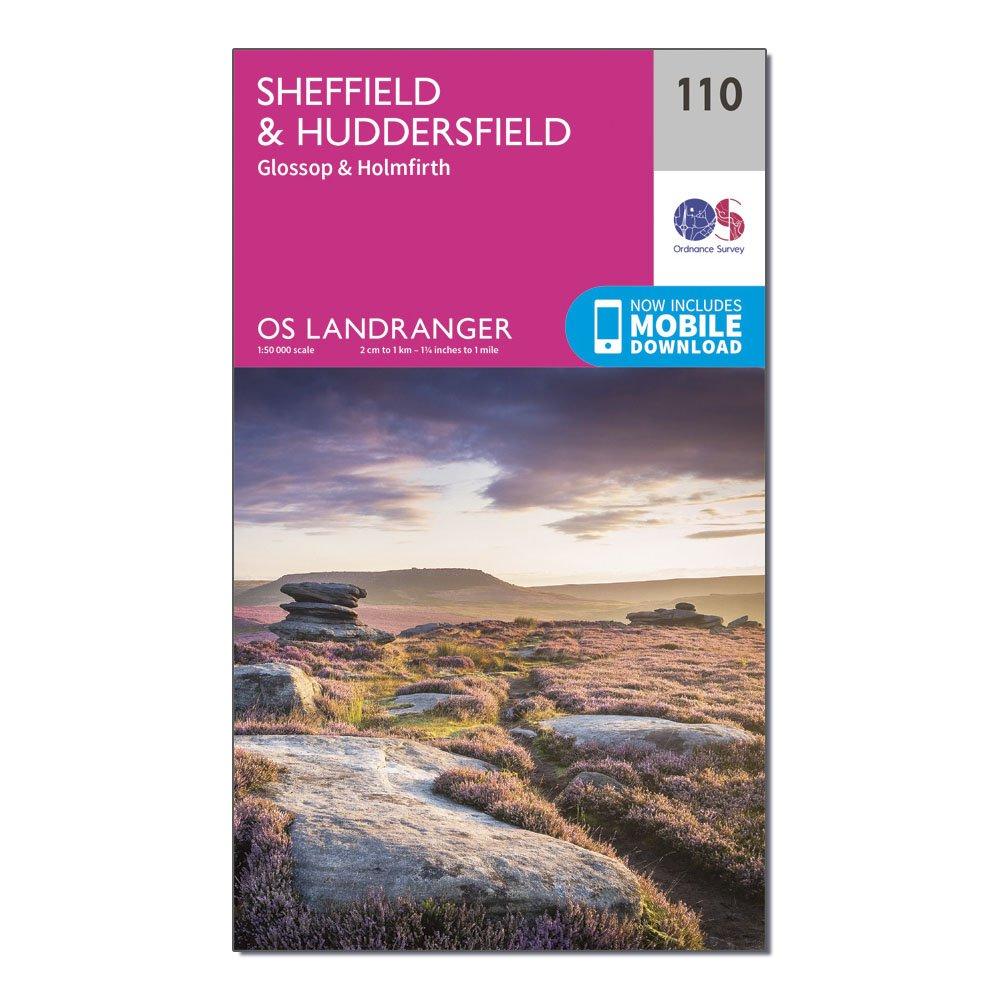 Landranger 110 Sheffield & Huddersfield, Glossop & Holmfirth Map With Digital Version