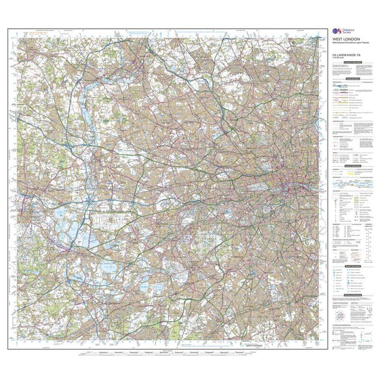 Landranger 176 West London, Rickmansworth & Staines Map With Digital Version