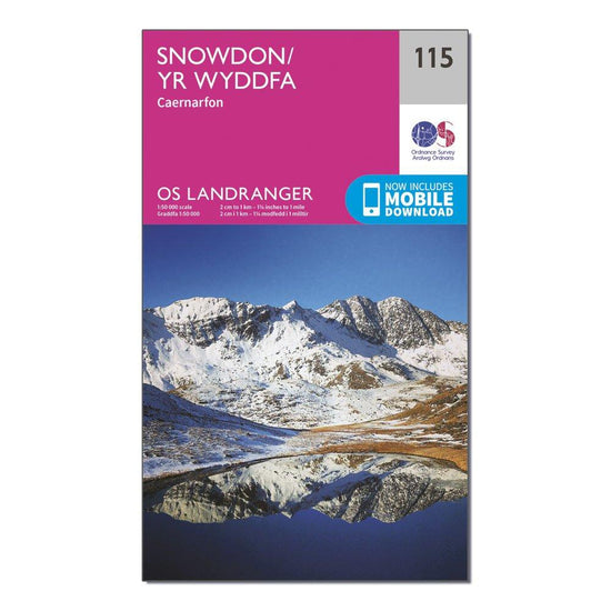 Landranger 115 Snowdon & Caernarfon Map With Digital Version
