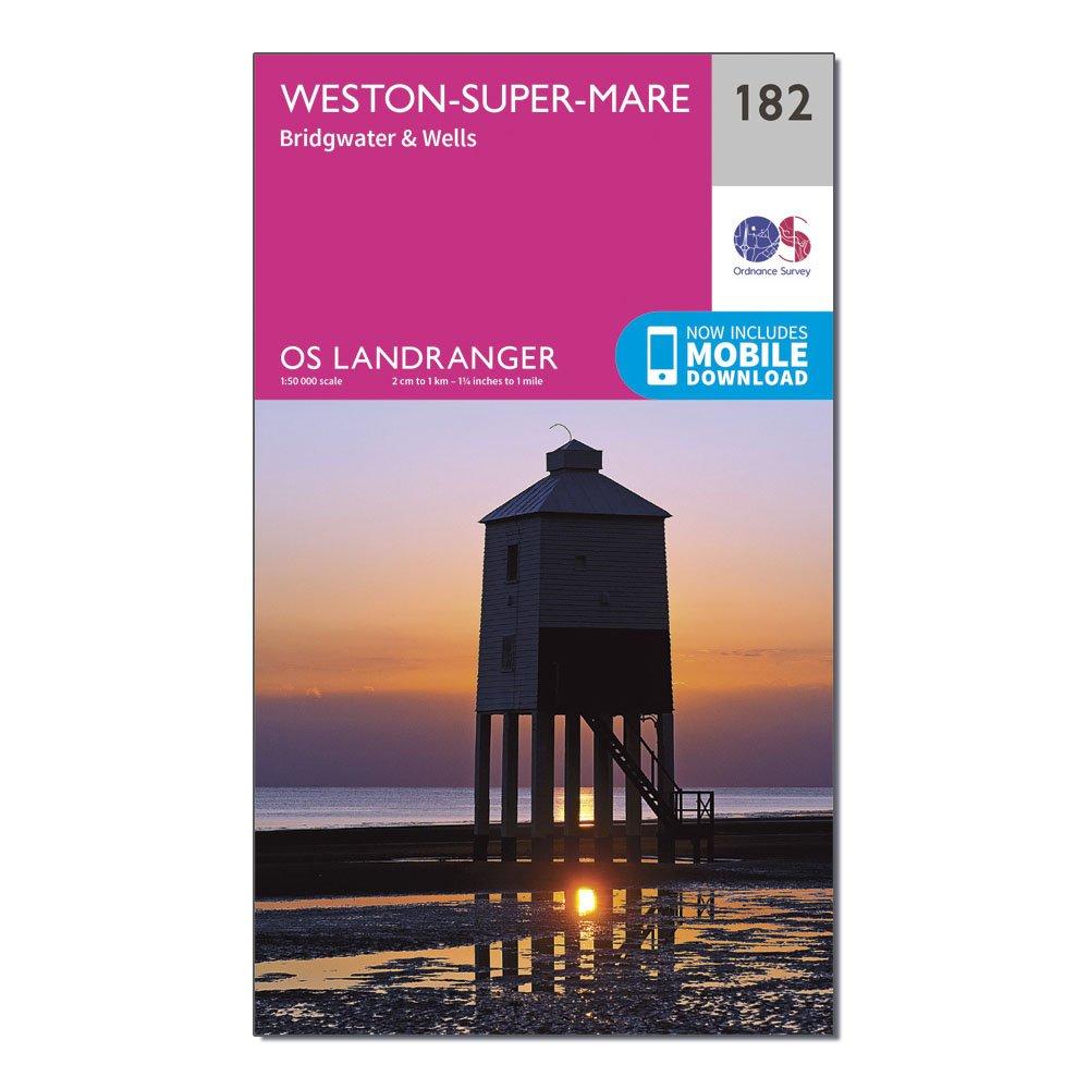 Landranger 182 Weston-super-Mare, Bridgwater & Wells Map With Digital Version